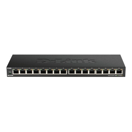 D-Link DGS-1016S DGS-1016S, No administrado, Gigabit Ethernet (10/100/1000), Bidireccional completo (Full duplex)