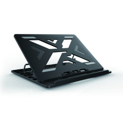 Conceptronic THANA03B ERGO Laptop Cooling Stand, Soporte para ordenador portátil, Negro, 39,6 cm (15.6"), 50 kg, 258 mm, 302 mm