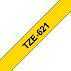 Brother TZE-621 Cinta laminada 9mm, Negro sobre amarillo, TZe, Gris, Transferencia térmica, Filipinas, 5 año(s)