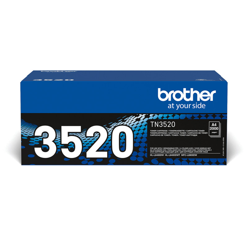 Brother TN-3520 TN-3520, 20000 páginas, Negro, 1 pieza(s)