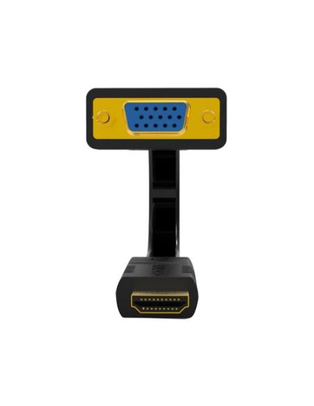 Ewent EW9869 adaptador de cable de vídeo 0,15 m HDMI tipo A (Estándar) VGA (D-Sub) Negro