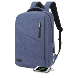 SUBBLIM SUB-BP-2BL2001 City Backpack Mochila para portátil 15.6", Poliéster Oxford, Azul, Mochila, 39,6 cm (15.6"), Tirante 2
