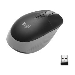 Logitech 910-005906 M190, Ambidextro, Óptico, RF inalámbrico, 1000 DPI, Gris