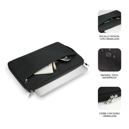 SUBBLIM SUB-LS-0PS0001 Funda Ordenador Urban Laptop Sleeve 13,3-14" Black, Funda, 35,6 cm (14"), 265 g