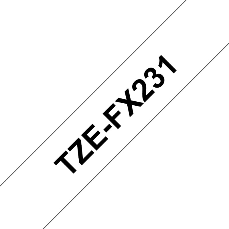 Brother TZE-FX231 TZE-FX231, Negro sobre blanco, TZ, Blanco, Transferencia térmica, Papel, Filipinas