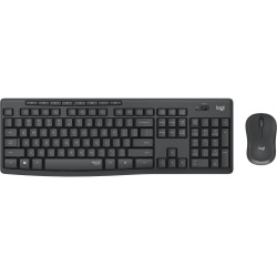 Logitech 920-009798 MK295 Silent, Completo (100%), Alámbrico, RF inalámbrico, QWERTY, Grafito, Ratón incluido