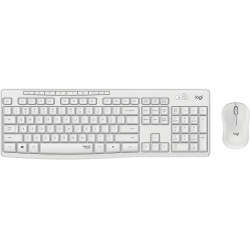 Logitech 920-009822 MK295 Silent, Completo (100%), Alámbrico, RF inalámbrico, QWERTY, Blanco, Ratón incluido