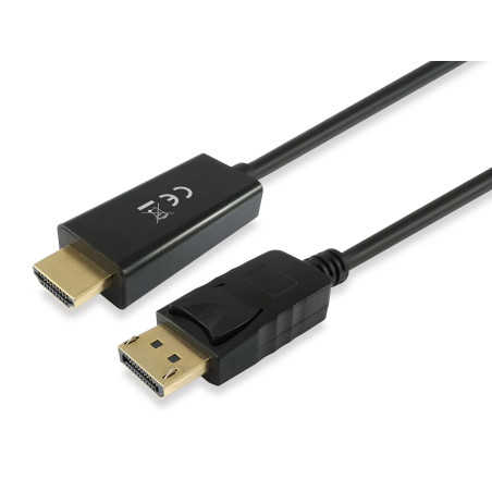 Equip 119390 119390 Cable adaptador de DisplayPort a HDMI, 2,0 m, 2 m, DisplayPort, HDMI, Macho, Macho, Derecho