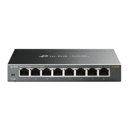 TP-Link TL-SG108S Omada TL-SG108S, No administrado, Gigabit Ethernet (10/100/1000), Bidireccional completo (Full duplex),