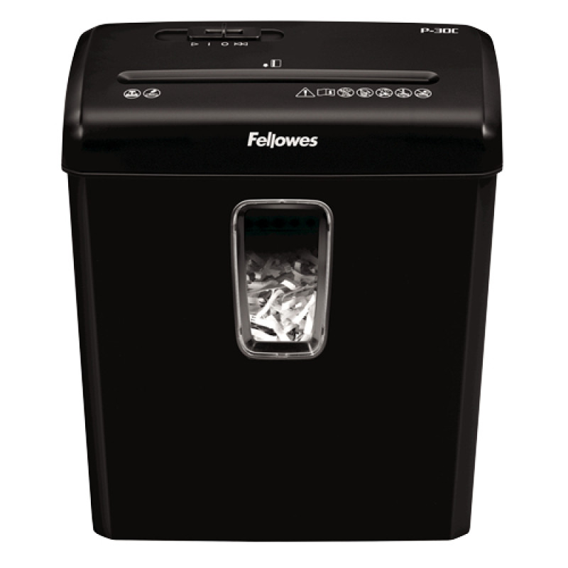 Fellowes 6008101 Powershred P-30C, Corte cruzado, 22 cm, 4 x 34 mm, 15 L, 458 hojas, Botones