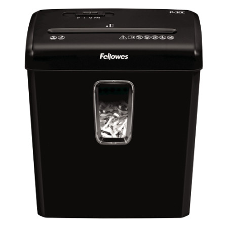 Fellowes 6008101 Powershred P-30C, Corte cruzado, 22 cm, 4 x 34 mm, 15 L, 458 hojas, Botones