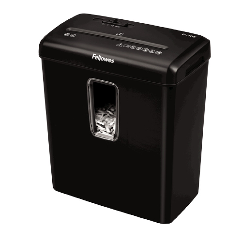 Fellowes 6008101 Powershred P-30C, Corte cruzado, 22 cm, 4 x 34 mm, 15 L, 458 hojas, Botones
