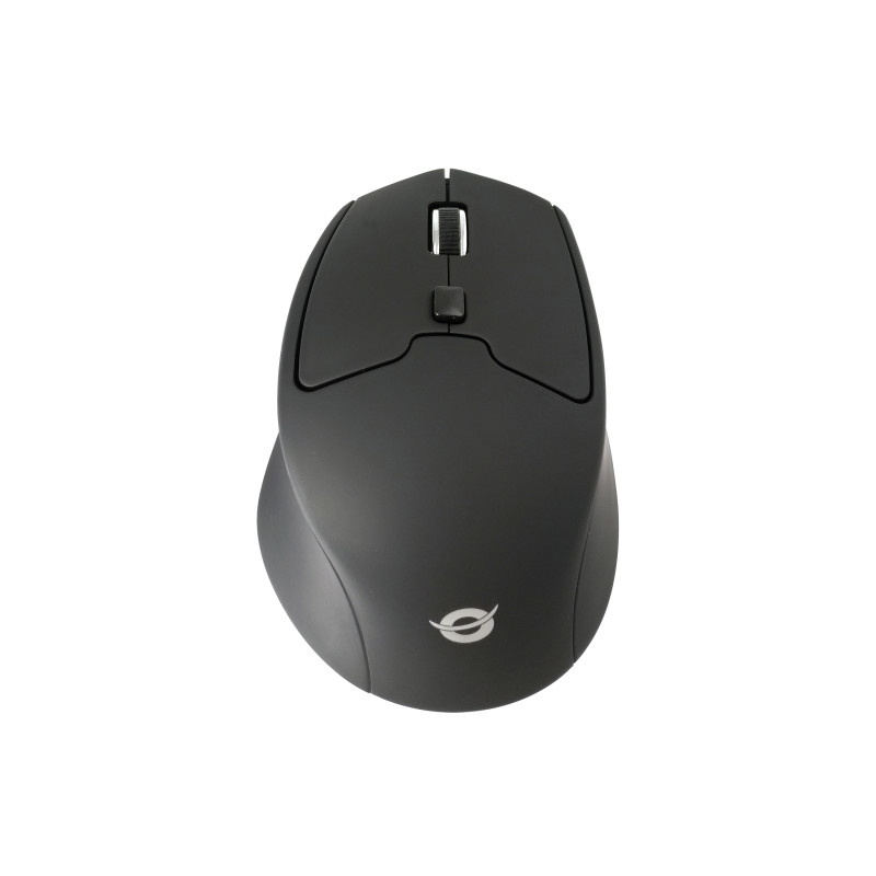 Conceptronic LORCAN02B LORCAN02B Ergo, mano derecha, Óptico, Bluetooth, 1600 DPI, Negro