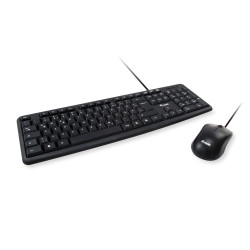Equip 245201 245201, Completo (100%), Alámbrico, USB, QWERTY, Negro, Ratón incluido