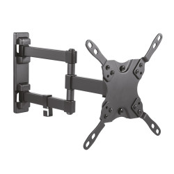 AISENS WT42TSLE-011 WT42TSLE-011, 75 x 75 mm, 200 x 200 mm, -12 - 5°, 180°, Acero, Negro