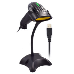 Ewent EW3410 EW3410, Lector de códigos de barras portátil, 1D/2D, LED, Codabar, Codabar 125, Code 11, Code 128, Code 39, Code