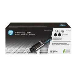 HP W1143AD Kit de dos paquetes de recarga de tóner Original Neverstop 143AD negro, 2500 páginas, Negro, 2 pieza(s)