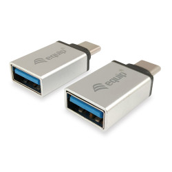 Equip 133473 Adaptador USB-C a USB tipo A, USB Type C, USB Type A, Plata