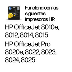 HP 3YL83AE Cartucho de tinta Original 912XL amarillo de alta capacidad, Alto rendimiento (XL), Amarillo, Tinta a base de 2