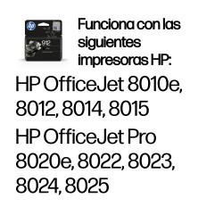 HP 3YL80AE Cartucho de tinta Original 912 negro, Rendimiento estándar, Negro, Tinta a base de pigmentos, 6,5 ml, 1 pieza(s), 2