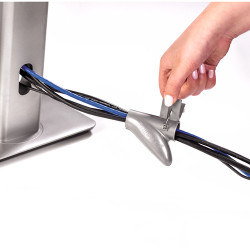Fellowes 9929801 CableZip, Tubo flexible para protección de cables, Piso, Plástico, Plata 2