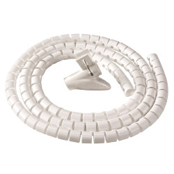 Fellowes 9929901 CableZip, Tubo flexible para protección de cables, Piso, Plástico, Blanco