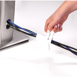Fellowes 9929901 CableZip, Tubo flexible para protección de cables, Piso, Plástico, Blanco 2