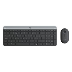 Logitech 920-009198 920-009198, Completo (100%), Inalámbrico, RF inalámbrico, QWERTY, Grafito, Ratón incluido