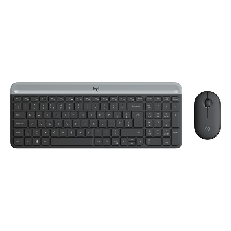Logitech 920-009198 920-009198, Completo (100%), Inalámbrico, RF inalámbrico, QWERTY, Grafito, Ratón incluido