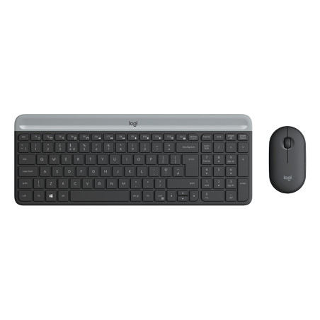 Logitech 920-009198 920-009198, Completo (100%), Inalámbrico, RF inalámbrico, QWERTY, Grafito, Ratón incluido