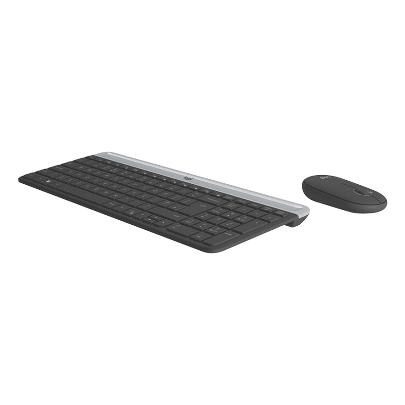 Logitech 920-009198 920-009198, Completo (100%), Inalámbrico, RF inalámbrico, QWERTY, Grafito, Ratón incluido