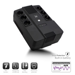 Ewent EW3945 EW3945, Línea interactiva, 0,6 kVA, 360 W, Seno, 230 V, 230 V 2