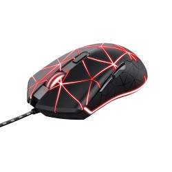 Trust 22988 GXT 133 Locx, mano derecha, Óptico, USB tipo A, 4000 DPI, Negro
