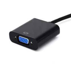 AISENS A147-0352 CONVERSOR DVI-D A VGA, 24+1/M-HDB15/H, NEGRO, 10CM, 0,1 m, DVI-D, VGA (D-Sub), Macho, Hembra, Derecho 2