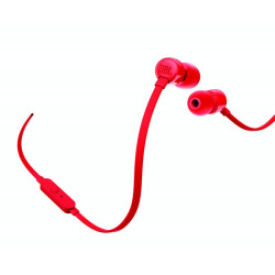 JBL JBLT110RED Tune 110, Alámbrico, 20 - 20000 Hz, Llamadas/Música, 12,7 g, Auriculares, Rojo