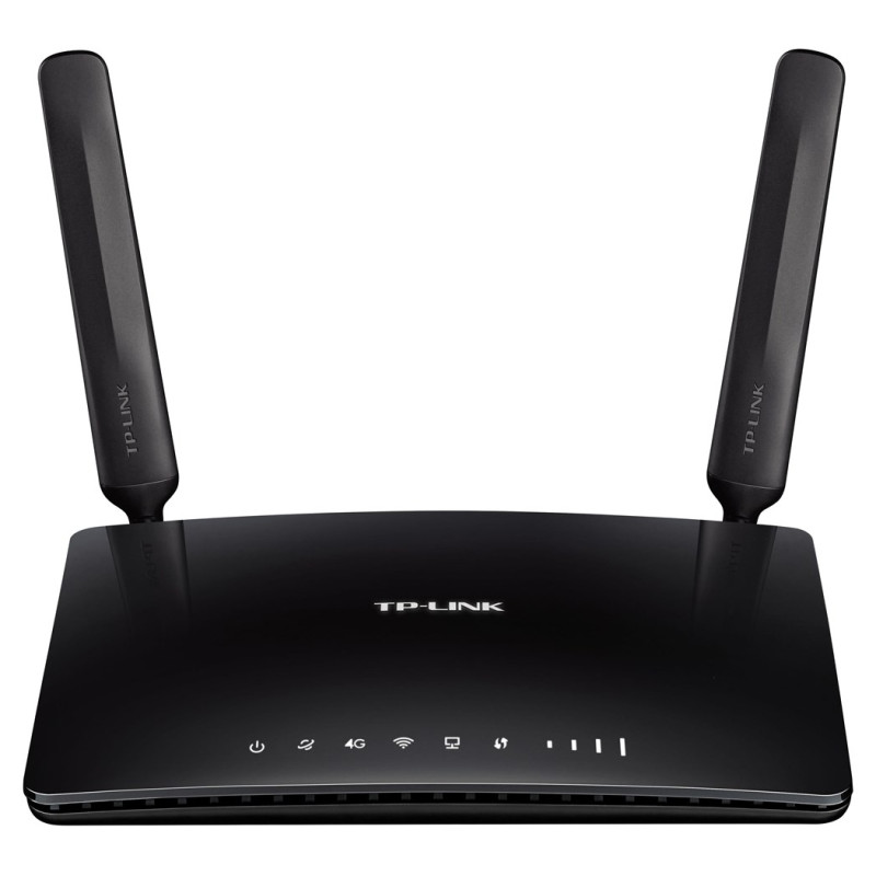 TP-Link TL-MR6400 V4 TL-MR6400, Wi-Fi 4 (802.11n), Banda única (2,4 GHz), Ethernet, 3G, Negro, Router de sobremesa