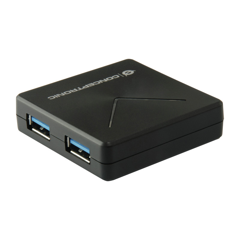 Conceptronic HUBBIES02B HUBBIES02B, USB 3.2 Gen 1 (3.1 Gen 1) Mini-B, USB 3.2 Gen 1 (3.1 Gen 1) Type-A, 5000 Mbit/s, Negro, 0,4
