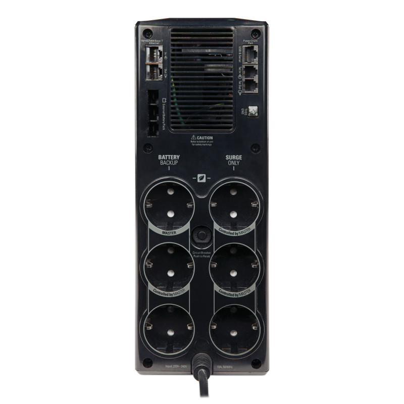 APC BR1500G-GR Back-UPS Pro, Línea interactiva, 1,5 kVA, 865 W, Seno, 156 V, 300 V