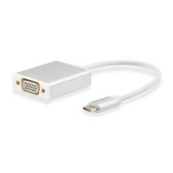 Equip 133451 Adaptador USB-C a HD15 VGA, Blanco, 45 mm, 150 mm, 250 mm, 31 g, 90 mm