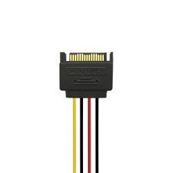 AISENS A131-0353 A131-0353, 0,2 m, SATA I, SATA de 15 pines, 2 x SATA de 15 pines, Macho/Hembra, Negro, Rojo, Amarillo 2