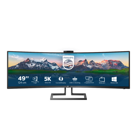 Philips 499P9H/00 P Line Pantalla LCD curva 32:9 SuperWide 499P9H/00, 124 cm (48.8"), 5120 x 1440 Pixeles, UltraWide Dual Quad