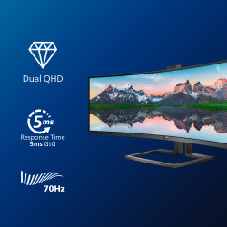 Philips 499P9H/00 P Line Pantalla LCD curva 32:9 SuperWide 499P9H/00, 124 cm (48.8"), 5120 x 1440 Pixeles, UltraWide Dual Quad 2