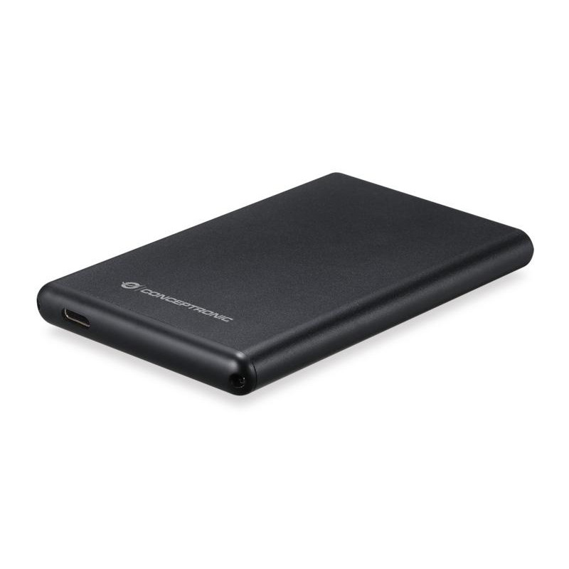 Conceptronic HDE02B HDE02B, Caja de disco duro (HDD), 2.5", SATA, Serial ATA II, Serial ATA III, 10 Gbit/s, Conexión USB, Negro