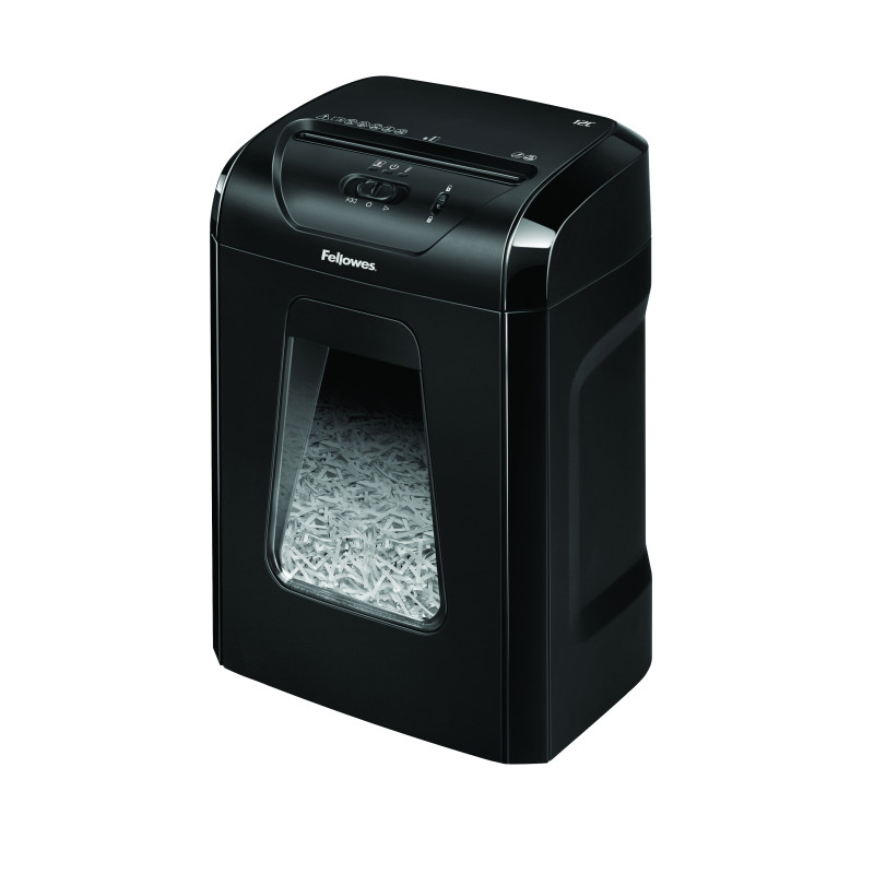 Fellowes 7120101 Powershred 12C, Corte cruzado, 22,5 cm, 4 x 40 mm, 19 L, 255 hojas, 2000 mm/min