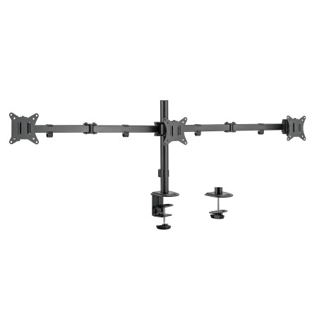 Ewent EW1513 EW1513, Abrazadera/Atornillado, 7 kg, 68,6 cm (27"), 100 x 100 mm, Ajustes de altura, Negro