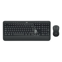 Logitech 920-008680 920-008680, Inalámbrico, RF inalámbrico, Interruptor de membrana, QWERTY, Negro, Ratón incluido 2
