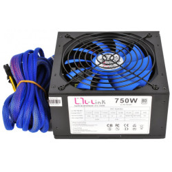 L-Link LL-PS-750-80+ LL-PS-750-80+, 750 W, +12V1,+12V2,+3.3V,+5V,+5Vsb,-12V, Activo, Sobreintensidad, Sobretensión, 2