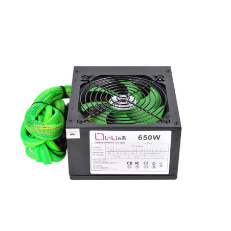 L-Link LL-PS-650 LL-PS-650, 650 W, 200 - 240 V, 50 - 60 Hz, 3.5 - 5 A, 24-pin ATX, PC