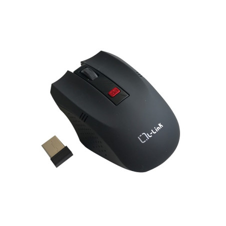 L-Link LL-2095-N LL-2095-N, mano derecha, Óptico, RF inalámbrico, 1600 DPI, Negro