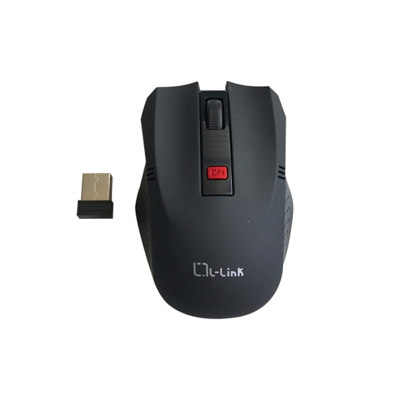 L-Link LL-2095-N LL-2095-N, mano derecha, Óptico, RF inalámbrico, 1600 DPI, Negro